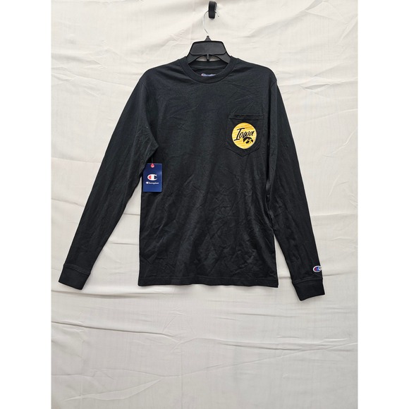 Champion Other - Champion Iowa‎ Hawkeyes Long Sleeve Pocket Black Game Day Vibes Mens Small